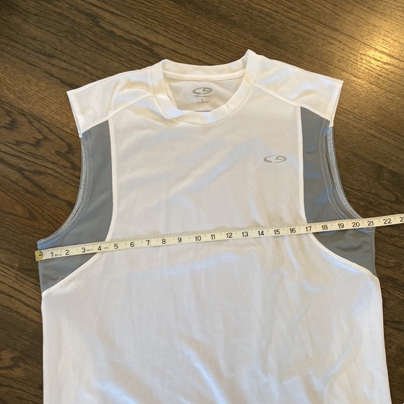 Champion Shirts Champion Mens Workout Tank White Gray Large L